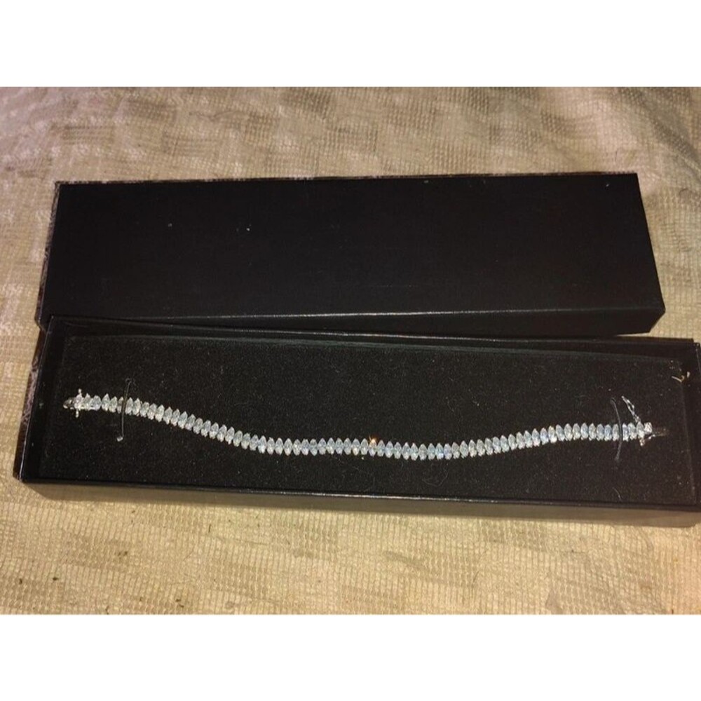 Silver tennis bracelet